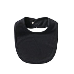 Baby Products Cotton Solid Color Bib With Hidden Buckle Saliva Towel Multi-color Optional