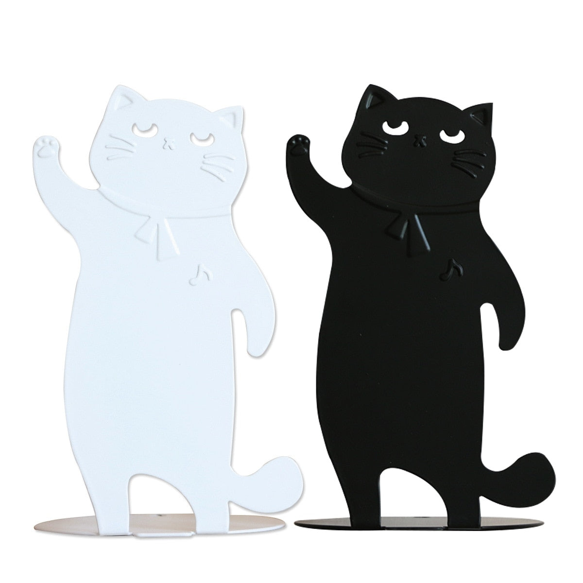 Cartoon Cute Music Cat Metal Desktop Book Stand