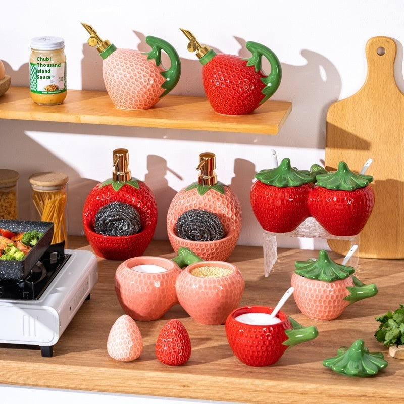 Household Creative Kitchen Utensils Seasoning Bottle Ceramic