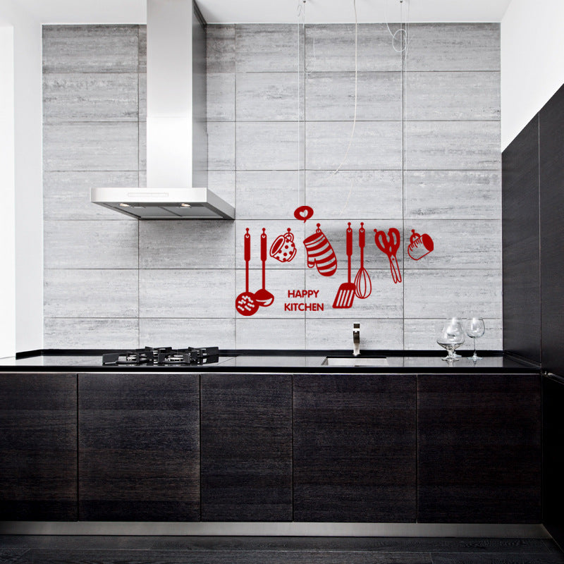 Kitchen Utensils Wall Stickers Bedroom Decorative Stickers