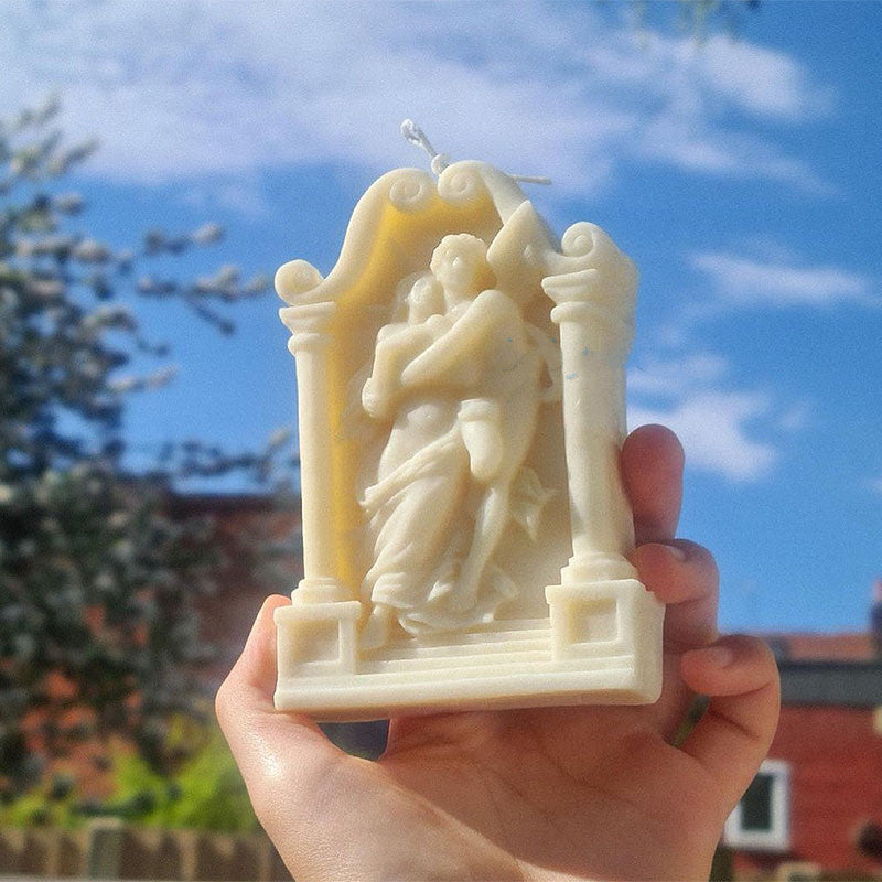 Ancient Greek Couple Angel Aromatherapy Gypsum Candle Chocolate Baking Cake Decorating Silicone Mold