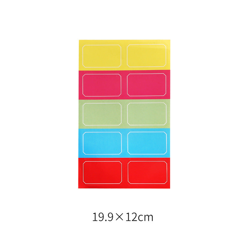 In Stock Handwritten Label Indicating Label Color White German Adhesive Sticker